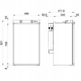 Absorption refrigerator rm 5380 12 230 gas dometic