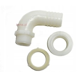 Angled screw-on grommet connector 30 mm 1 inch water