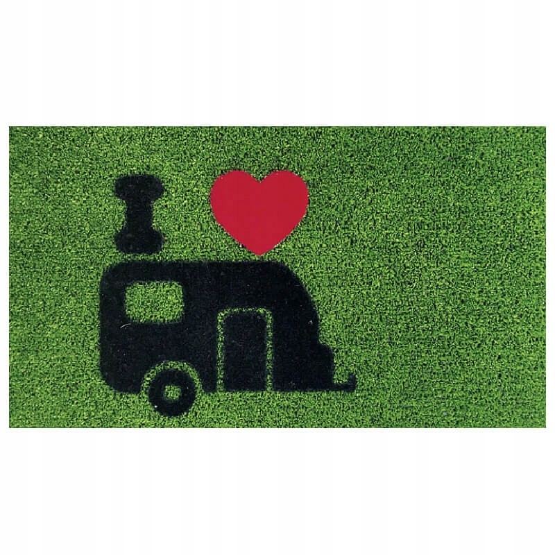 Arisol green flock caravan doormat