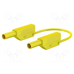 1 pcs x STu00c4UBLI - 28.0124-02524 - Test lead, 32A, banana plug 4mm,both sides, Len: 0.25m, yellow