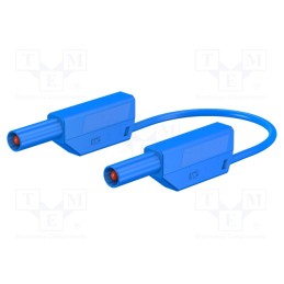 1 pcs x STu00c4UBLI - 28.0124-02523 - Test lead, 32A, banana plug 4mm,both sides, Len: 0.25m, blue