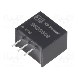 1 pcs x XP POWER - SR05S09 - Converter: DC/DC, Uin: 11÷34V, Uout: 9VDC, Iout: 500mA, SIP3, 330kHz