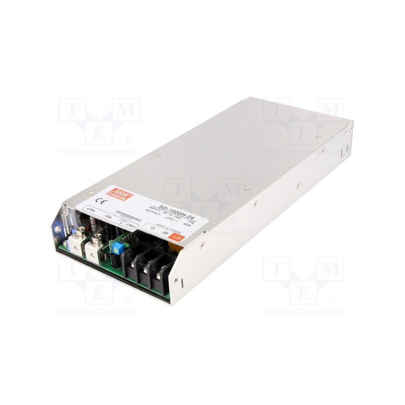 1 pcs x MEAN WELL - SD-1000H-24 - Converter: DC/DC, 960W, Uin: 72÷144V, Uout: 24VDC, Iout: 40A, SD