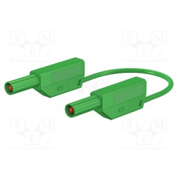 1 pcs x STu00c4UBLI - 28.0124-02525 - Test lead, 32A, banana plug 4mm,both sides, Len: 0.25m, green