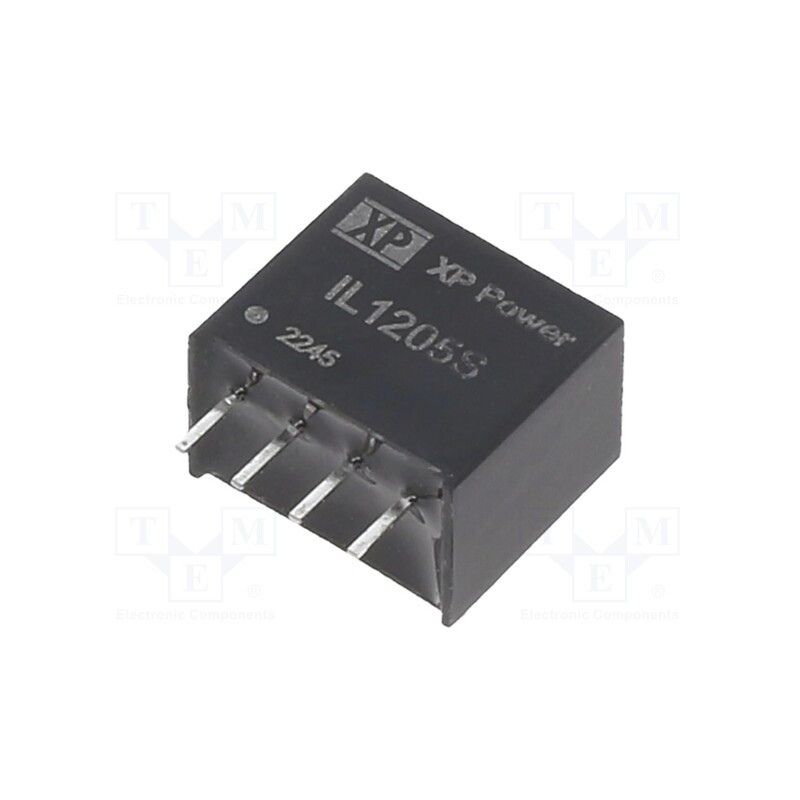 1 pcs x XP POWER - IL1205S - Converter: DC/DC, 2W, Uin: 12V, Uout: 5VDC, Iout: 400mA, SIP, 70kHz