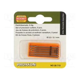 1 set x PROXXON - 28710 - Mill, tungsten vanadium steel, 5pcs.