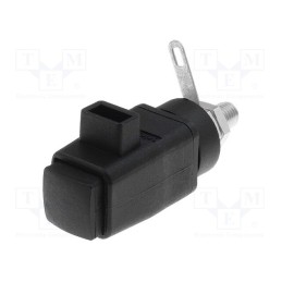 1 pcs x SCHu00dcTZINGER - SDK 800 / SW - Laboratory clamp, black, 300VDC, 16A, screw, nickel, polyamide