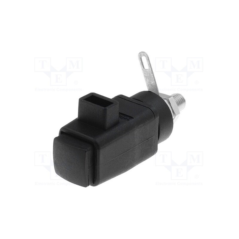 1 pcs x SCHu00dcTZINGER - SDK 800 / SW - Laboratory clamp, black, 300VDC, 16A, screw, nickel, polyamide