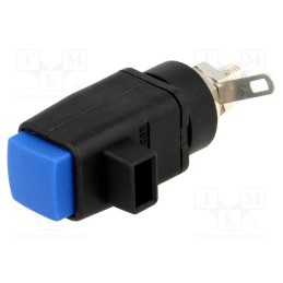 1 pcs x SCHu00dcTZINGER - SDK 800 / BL - Laboratory clamp, blue, 300VDC, 16A, screw, nickel, polyamide, 31mm