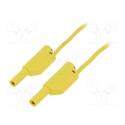 1 pcs x SCHu00dcTZINGER - VSFK 5000 / 2.5 / 150 / GE - Test lead, 32A, banana plug 4mm,both sides, Len: 1.5m, yellow
