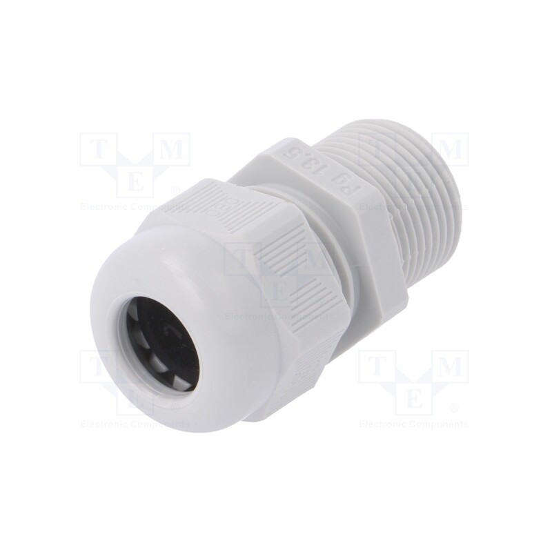 1 pcs x OBO BETTERMANN - V-TEC L PG13 LGR - Cable gland, with long thread, PG13,5, IP68, polyamide