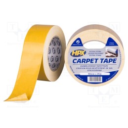 1 rol x HPX - CT5025 - Tape: fixing, W: 50mm, L: 25m, Thk: 250um, double-sided, white