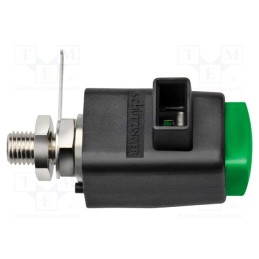 1 pcs x SCHu00dcTZINGER - SDK 800 / GN - Laboratory clamp, green, 300VDC, 16A, screw, nickel, polyamide