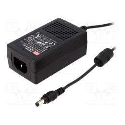 1 pcs x MEAN WELL - GST18A18-P1J - Power supply: switched-mode, 18VDC, 1A, Out: 5,5/2,1, 18W, desktop