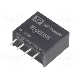 1 pcs x XP POWER - IE0505S - Converter: DC/DC, 1W, Uin: 5V, Uout: 5VDC, Iout: 200mA, SIP, 150kHz