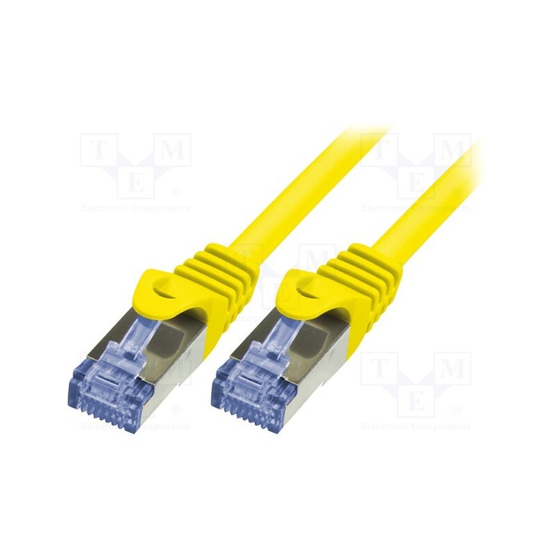 1 pcs x LOGILINK - CQ3027S - Patch cord, S/FTP, 6a, stranded, Cu, LSZH, yellow, 0.5m, 26AWG