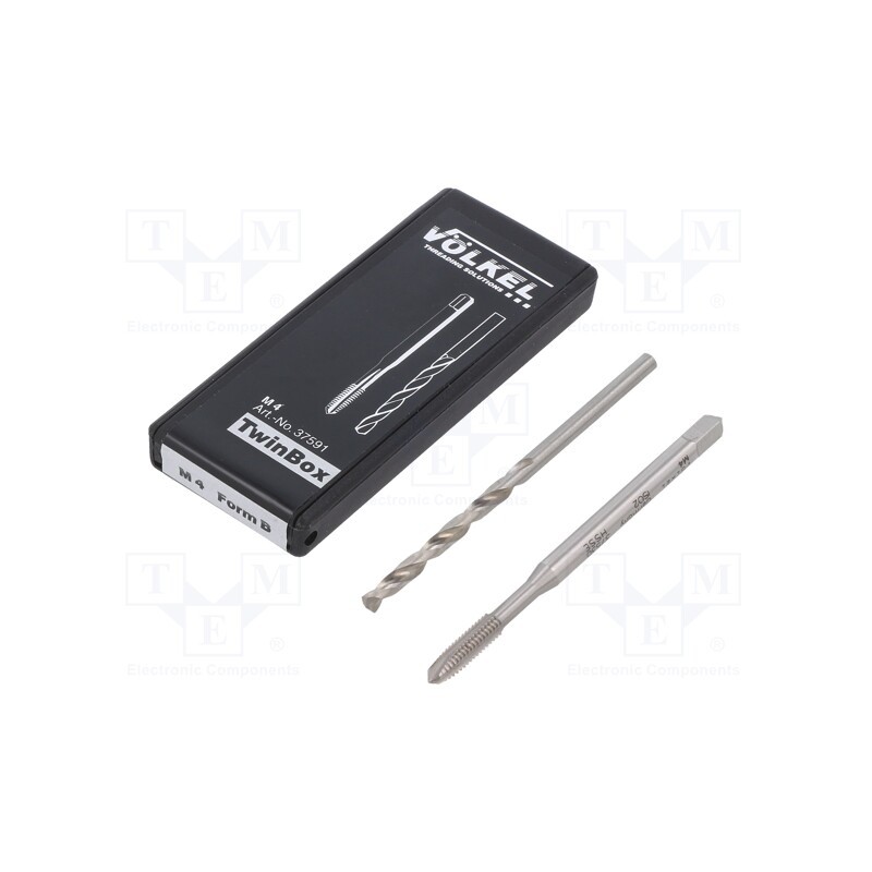 1 pcs x Vu00d6LKEL - 37591 - Tap, high speed steel cobalt HSS-E, M4, 0.7, ISO2/6H, 2pcs.