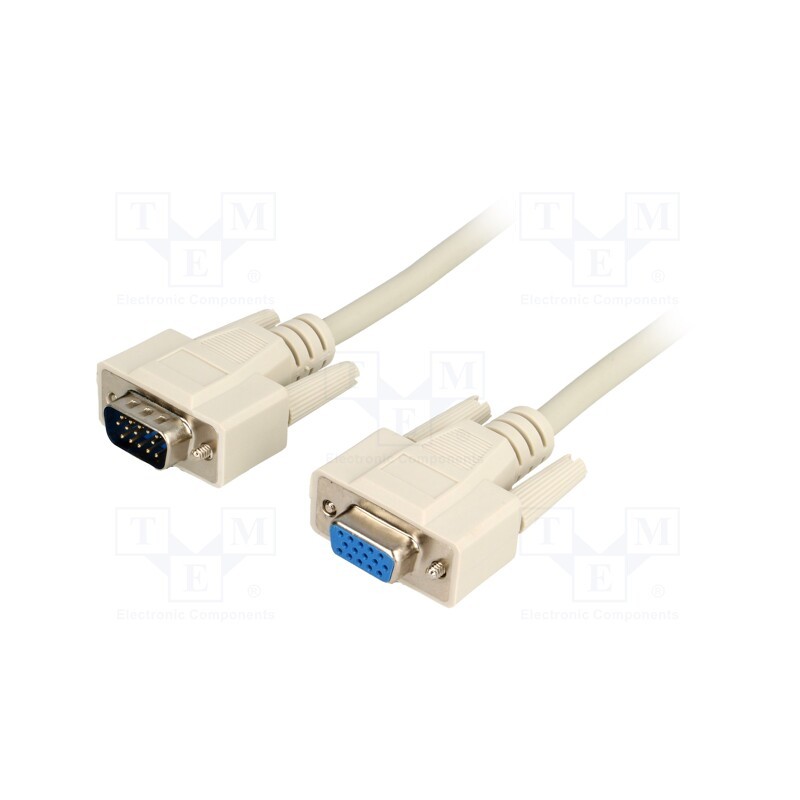 1 pcs x BQ CABLE - C-15GW/3 - Cable, D-Sub 15pin HD socket,D-Sub 15pin HD plug, 3m, 28AWG