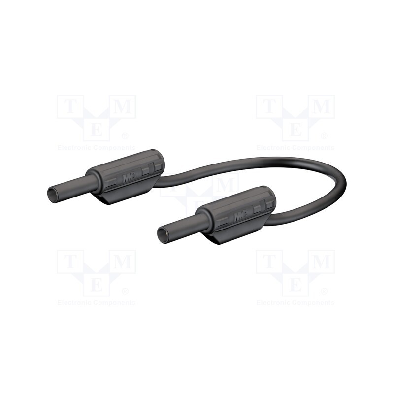 1 pcs x STu00c4UBLI - 65.9179-06021 - Test lead, 10A, banana plug 2mm,both sides, Urated: 600V, black