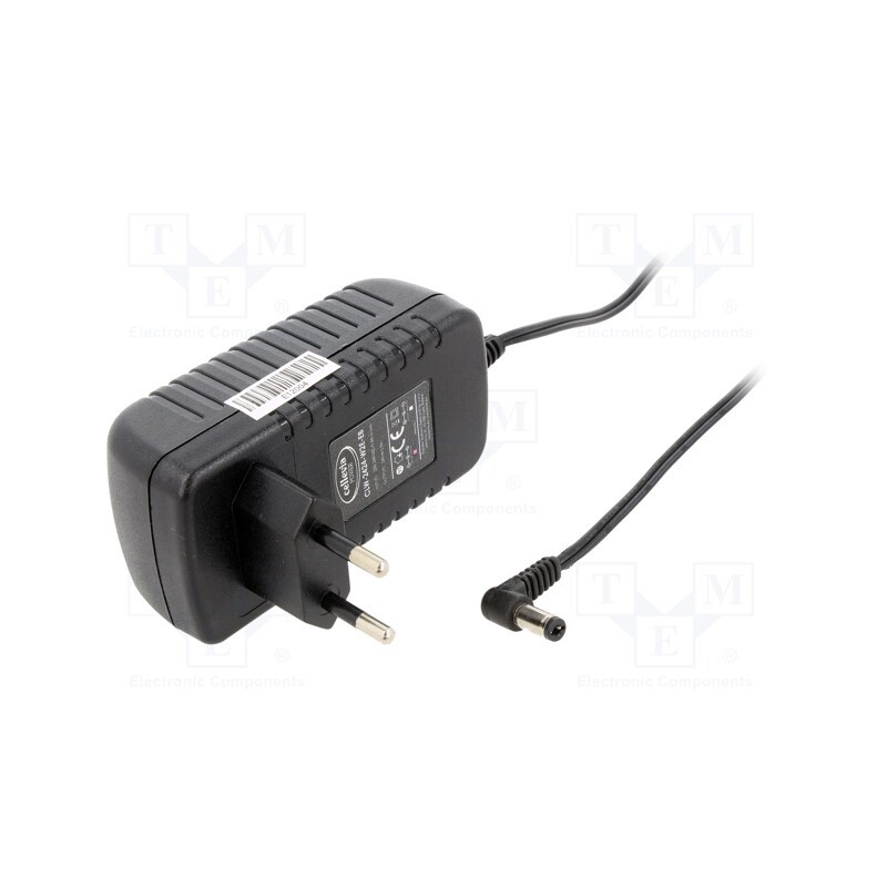 1 pcs x CELLEVIA POWER - CLW-2424-W2E-EB-L - Power supply: switched-mode, plug, 24VDC, 1A, 24W, Plug: EU, 86%