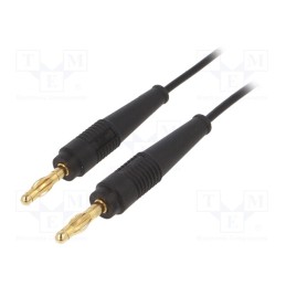 1 pcs x STu00c4UBLI - 64.1025-05021 - Test lead, 60VDC, 30VAC, 19A, banana plug 4mm,both sides, black