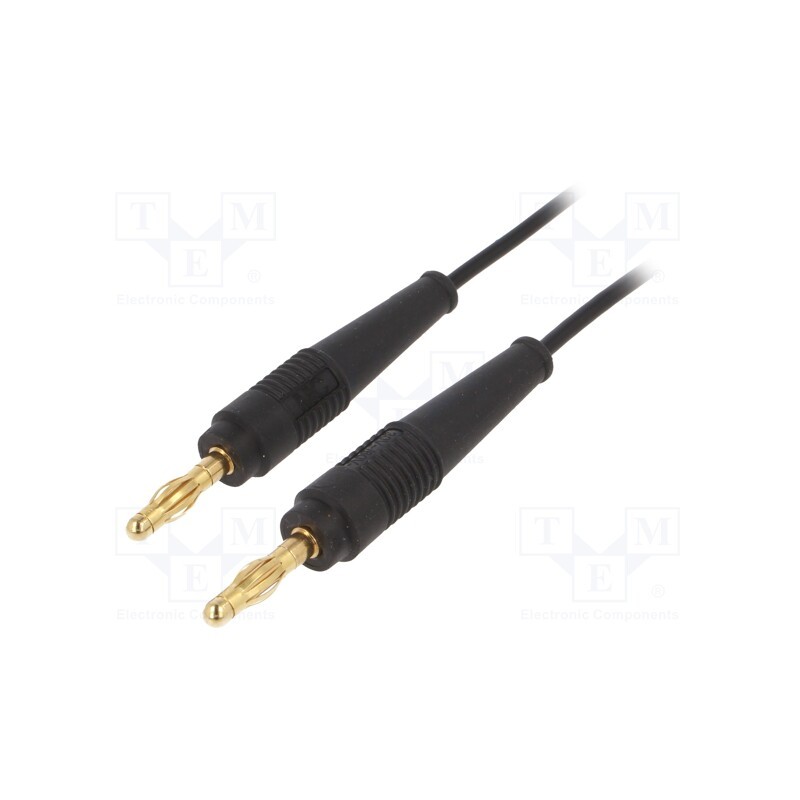 1 pcs x STu00c4UBLI - 64.1025-05021 - Test lead, 60VDC, 30VAC, 19A, banana plug 4mm,both sides, black