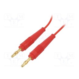 1 pcs x STu00c4UBLI - 64.1025-05022 - Test lead, 60VDC, 30VAC, 19A, banana plug 4mm,both sides, red