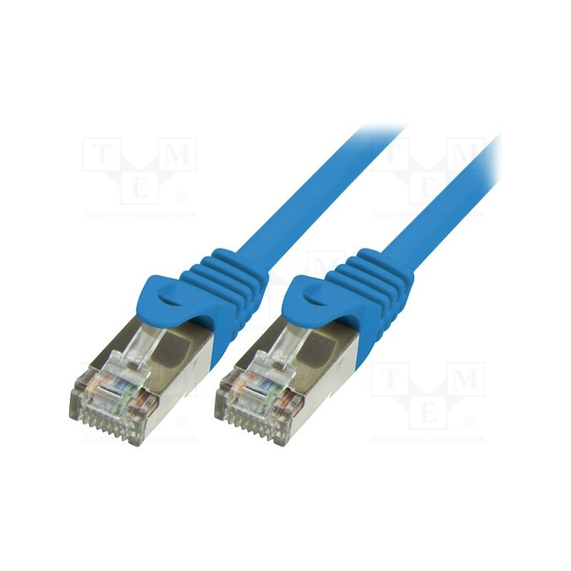 1 pcs x LOGILINK - CP1076S - Patch cord, F/UTP, 5e, stranded, CCA, PVC, blue, 5m, 26AWG, shielded