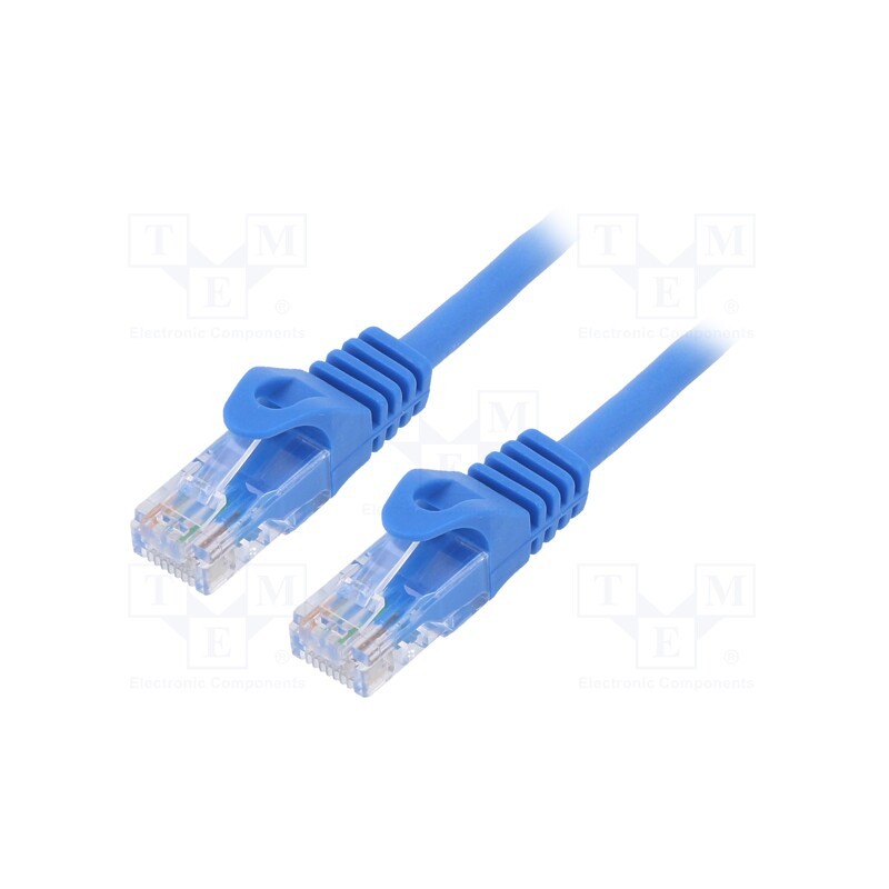 1 pcs x GEMBIRD - PP6U-1M/B - Patch cord, U/UTP, 6, stranded, CCA, PVC, blue, 1m, 26AWG, Cablexpert