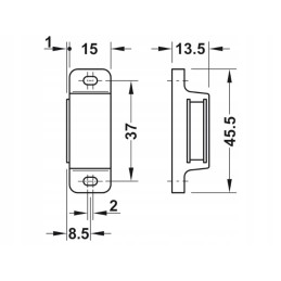 Bronze magnet furniture lock, 1 piece, hafele turismus