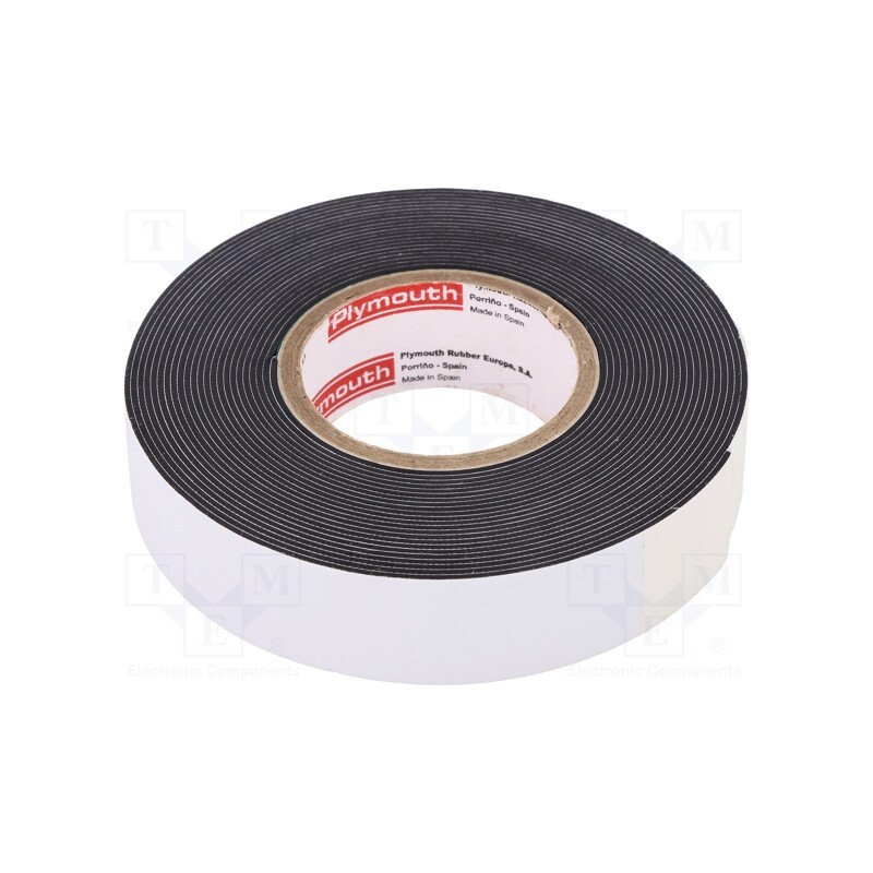 1 rol x PLYMOUTH - W963 PLYSAFE, 19MMX9,1M - Tape: electrical insulating, W: 19mm, L: 9.1m, Thk: 0.8mm, black