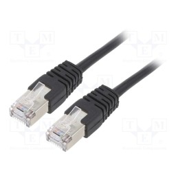 1 pcs x GEMBIRD - PP22-1M/BK - Patch cord, F/UTP, 5e, stranded, CCA, PVC, black, 1m, 26AWG, shielded