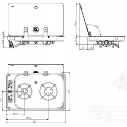 Gas hob built-in cooker Can FC 1336 p