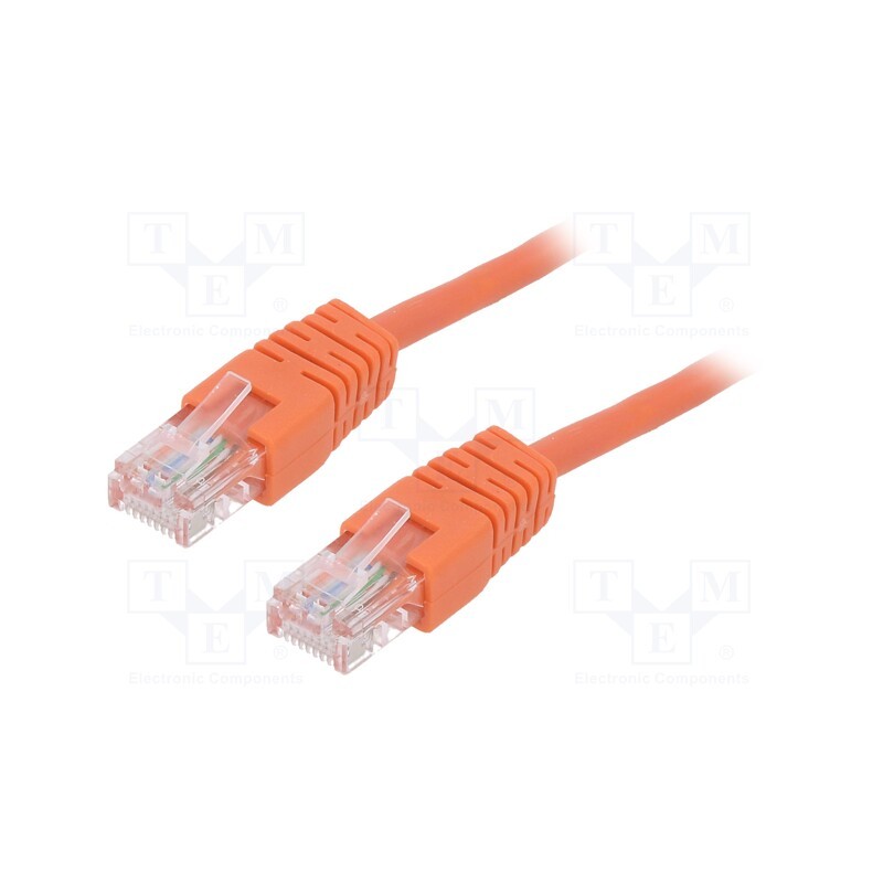 1 pcs x GEMBIRD - PP12-2M/O - Patch cord, U/UTP, 5e, stranded, CCA, PVC, orange, 2m, 26AWG