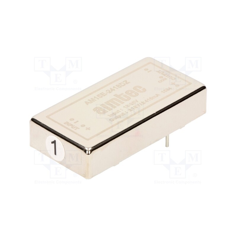 1 pcs x AIMTEC - AM15E-2418DZ - Converter: DC/DC, 15W, Uin: 18÷36V, Uout: 18VDC, Uout2: -18VDC, 2'x1'