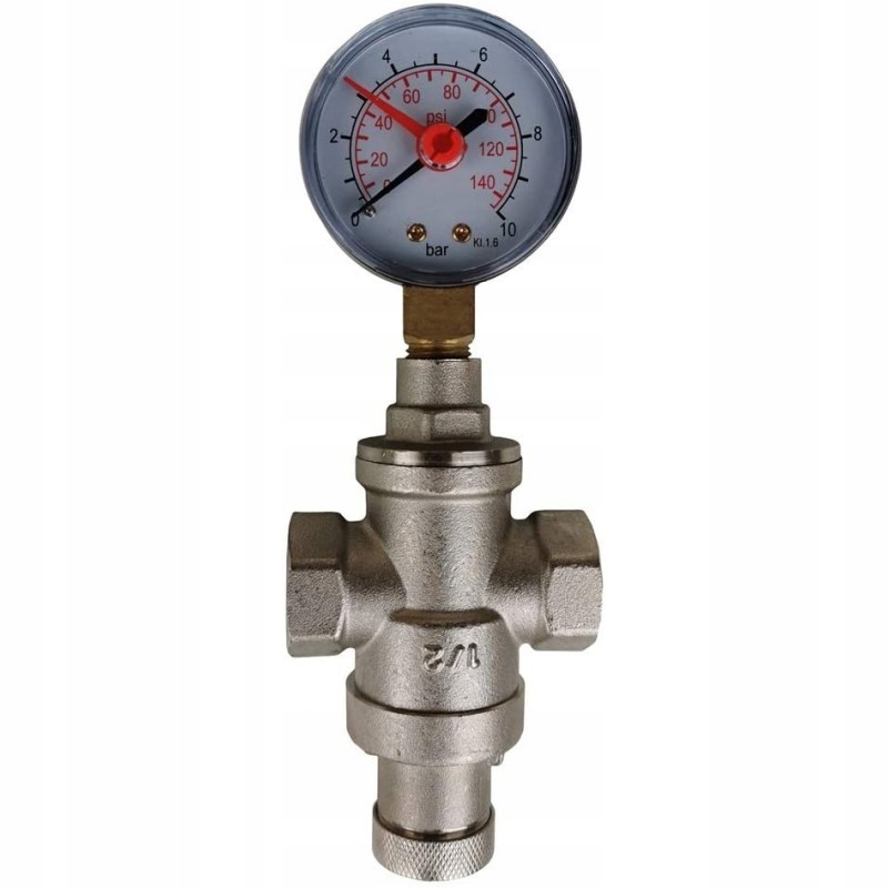 Pressure reducer with pressure gauge 1 2 goshes