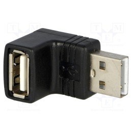 1 pcs x Goobay - 68920 - Adapter, USB 2.0, USB A socket,USB A angled plug, gold-plated