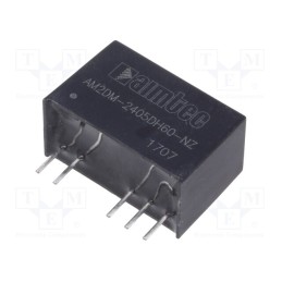 1 pcs x AIMTEC - AM2DM-2405DH60-NZ - Converter: DC/DC, 2W, Uin: 21.6÷26.4V, Uout: 5VDC, Uout2: -5VDC, SIP7