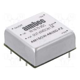 1 pcs x AIMTEC - AM15CW-4805D-FZ - Converter: DC/DC, 15W, Uin: 18÷75V, Uout: 5VDC, Uout2: -5VDC, 1'x1'