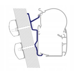 Adapter for Ducato Boxer Jumper H2 wall awning