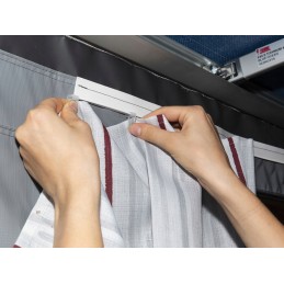 Wall awning roller blind with window fiamma blocker pro