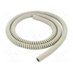 1 m x PARTEX - SP-10100KN8 - Spiral wrapping, PVC, grey, L: 1m, -30÷60°C, SP, Features: flexible