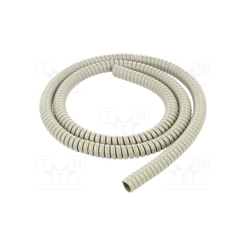 1 m x PARTEX - SP-10100KN8 - Spiral wrapping, PVC, grey, L: 1m, -30÷60°C, SP, Features: flexible