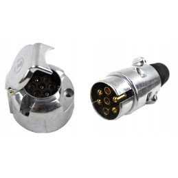 Trailer socket plug 7 12v metal 7 pin