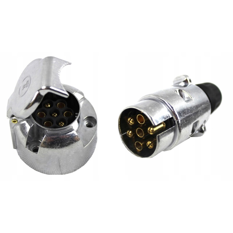 Trailer socket plug 7 12v metal 7 pin