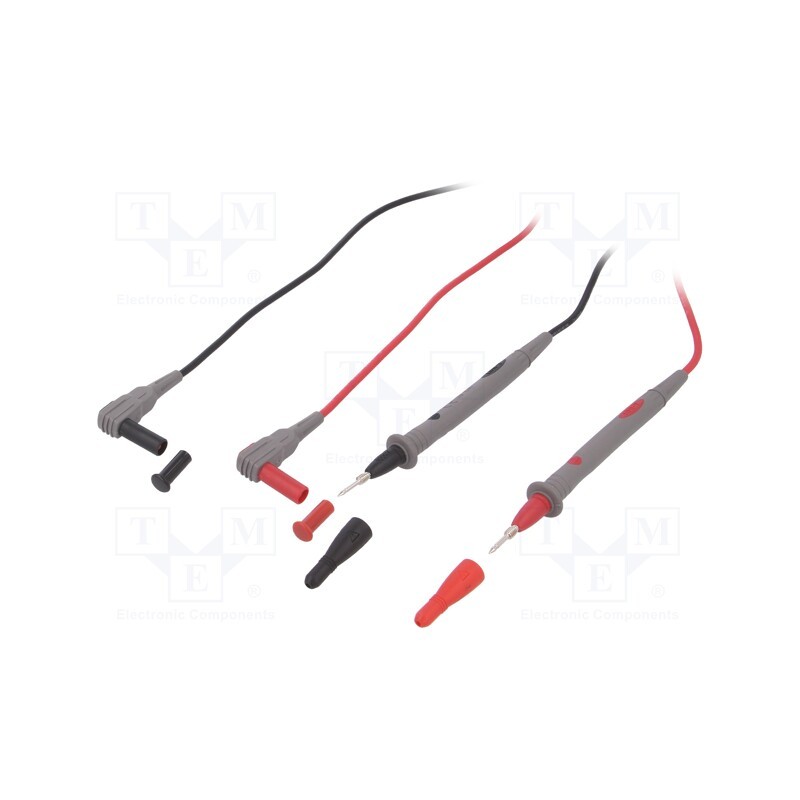 1 set x UNI-T - UTL27 - Test leads, Umax: 1kV, Imax: 10A, Len: 900mm, black,red, 2pcs.