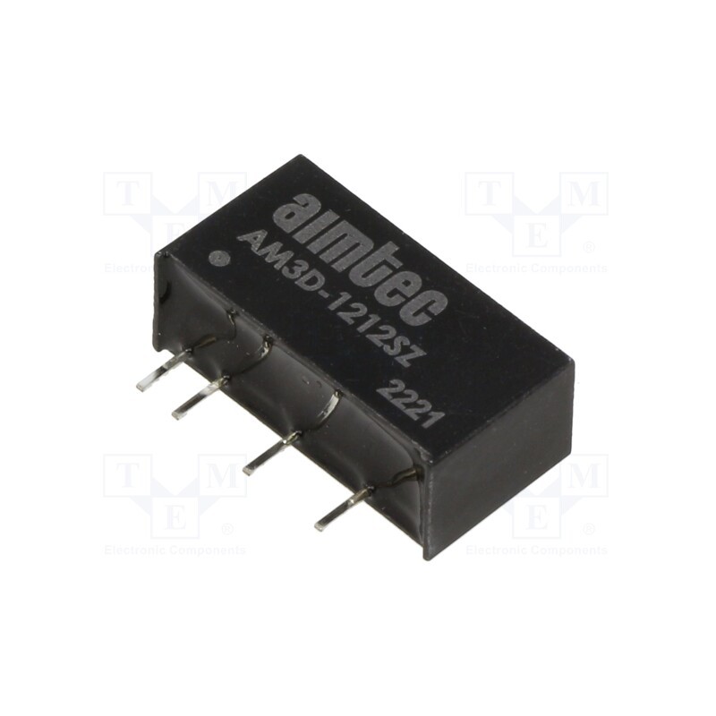 1 pcs x AIMTEC - AM3D-1212SZ - Converter: DC/DC, 3W, Uin: 10.8÷13.2V, Uout: 12VDC, Iout: 250A, SIP7