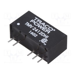 1 pcs x TRACO POWER - TMV 2412DHI - Converter: DC/DC, 1W, Uin: 21.6÷26.4V, Uout: 12VDC, Uout2: -12VDC