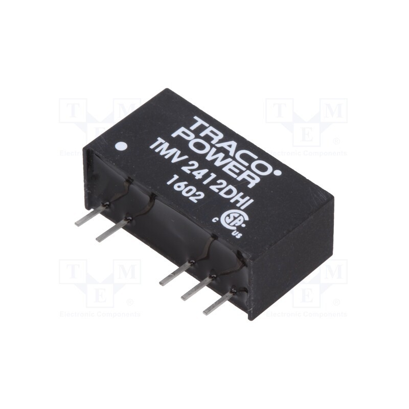 1 pcs x TRACO POWER - TMV 2412DHI - Converter: DC/DC, 1W, Uin: 21.6÷26.4V, Uout: 12VDC, Uout2: -12VDC