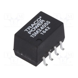 1 pcs x TRACO POWER - TSM 2405S - Converter: DC/DC, 1W, Uin: 21.6÷26.4V, Uout: 5VDC, Iout: 200mA, SMD